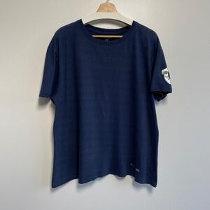 True Religion Mens Large‎ Navy Blue Cotton T Shirt Metallic Horseshoe Logo